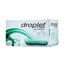 Иглы для инсулиновых шприц-ручек Droplet (10mm x 29G) (100 шт. в упаковке)