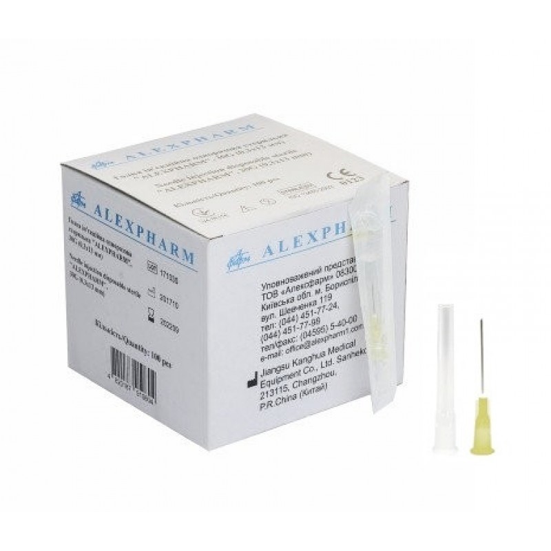 Голка для мезотерапії Alexpharm G-30 0,3 х 13 мм (100 шт в уп)