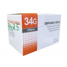 Голка для мезотерапії Disposable needle, Japan steel  G34 0,2 x 2.5 мм