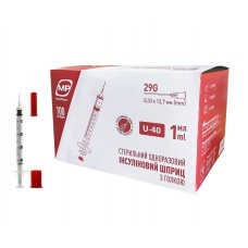 Шприц инсулиновый U-40 1.0 мл, игла G 29 0.33 х 12,7 мм