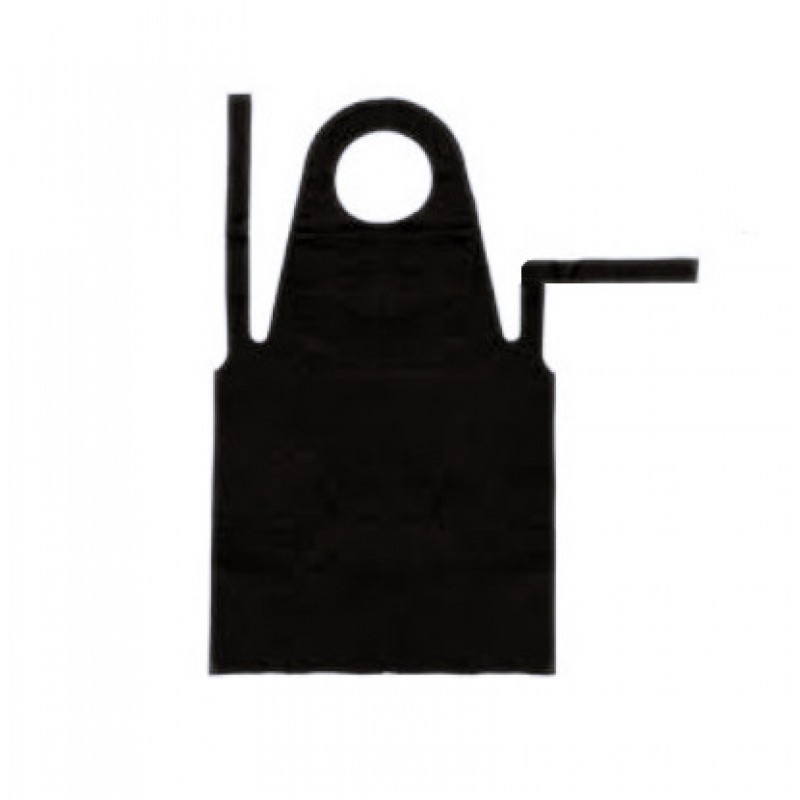 Фартук полиэтиленовый (100 шт. в упаковке) черный, повышенной плотности