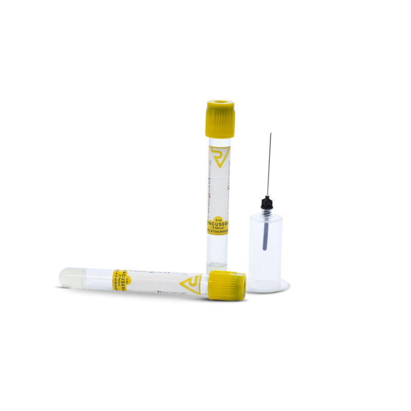 Вакуумні пробірки Vacusera 13х100 мм (5 мл) з гелем та активатором згортання (100 шт. в упаковці)