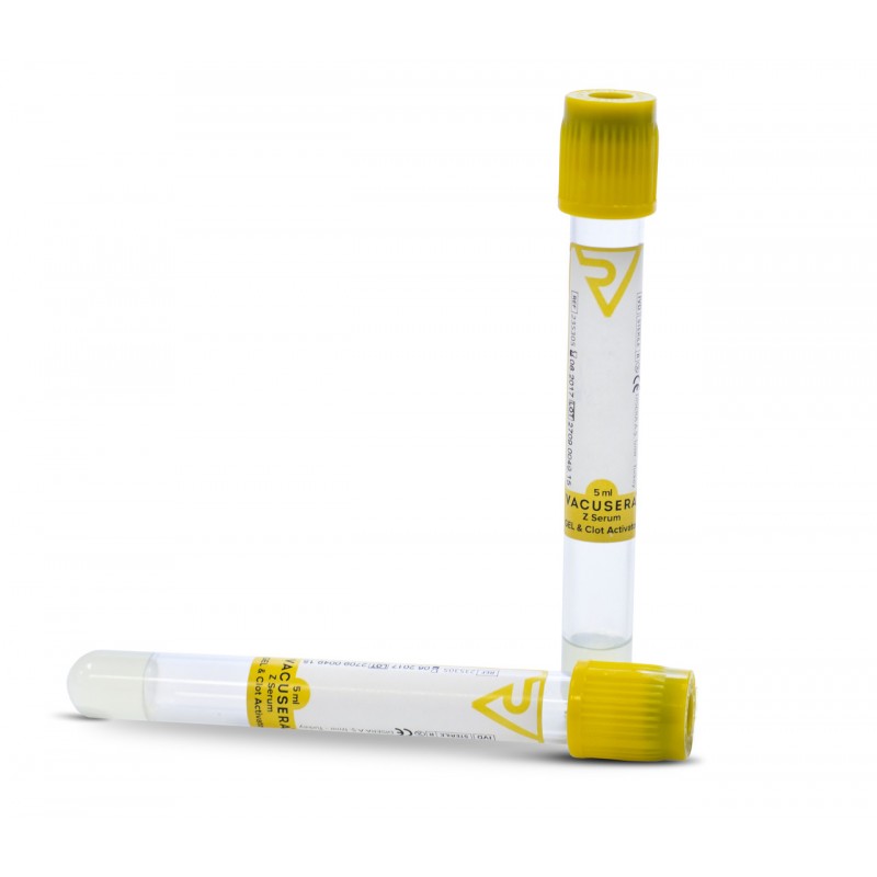 Вакуумні пробірки Vacusera 16х100мм (8 мл) з гелем та активатором згортання (100 шт. в упаковці)