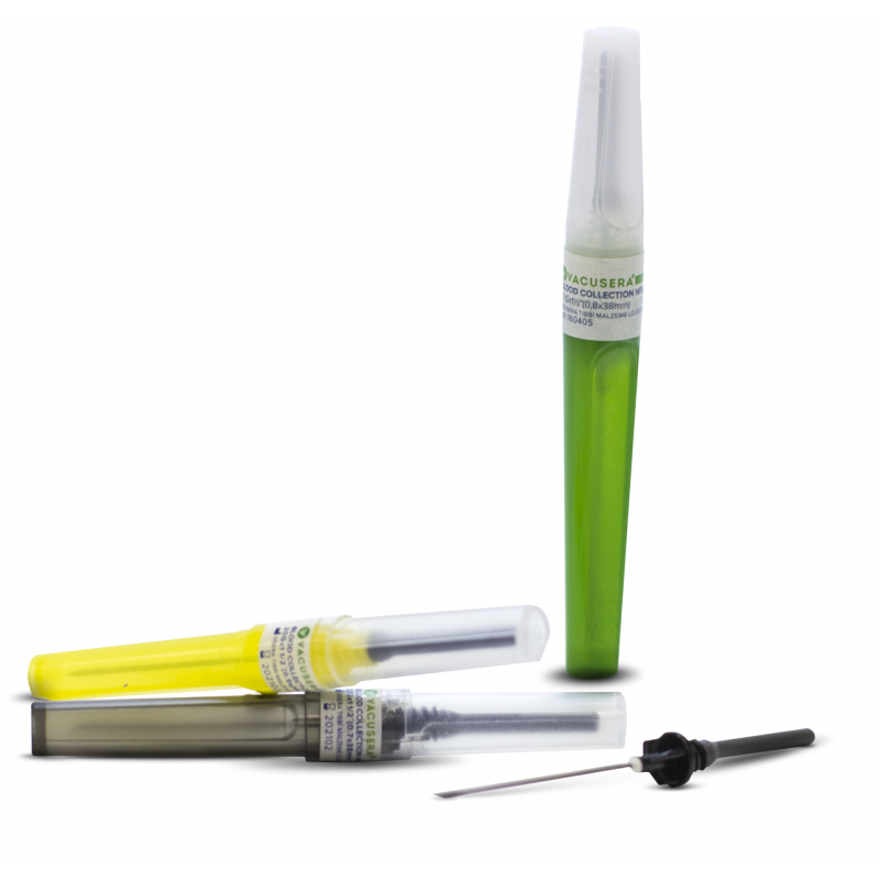 Голки для вакуумних пробірок Vacusera G22 0,7 х38 мм чорні (100 шт. в упаковці)