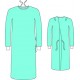 Халат хирургический стерильный с трикотажной манжетой, 30 плотность 140 см