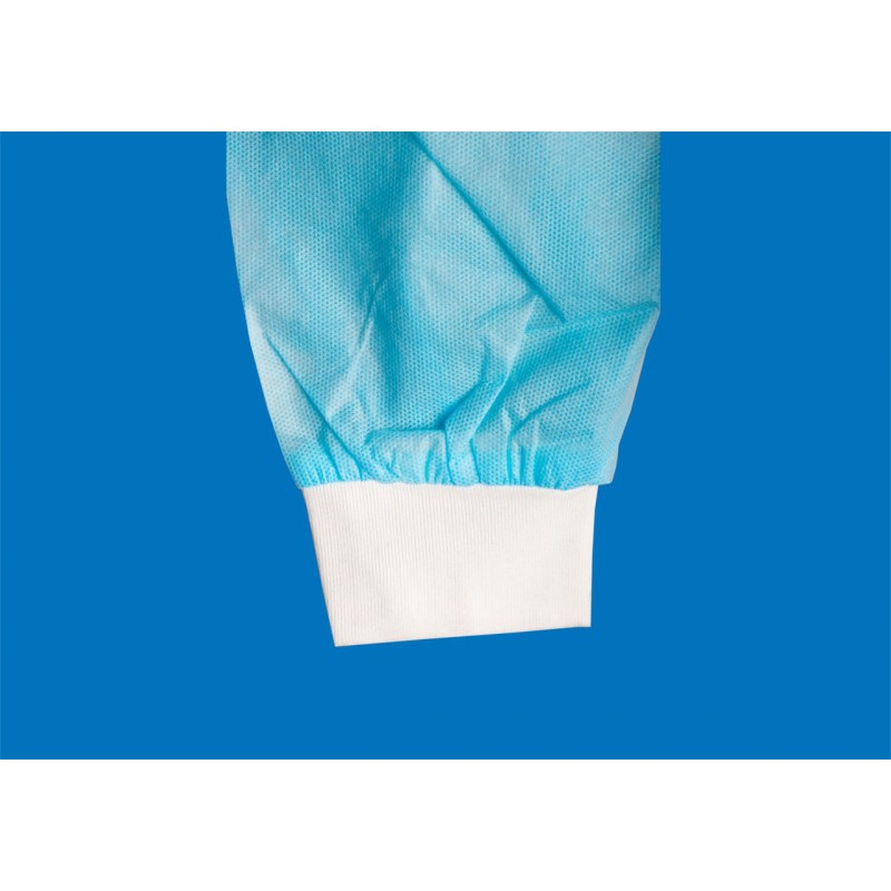 Халат хирургический стерильный с трикотажной манжетой, 30 плотность 140 см