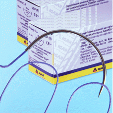 Синтил, хірургічний шовний матеріал, що розсмоктується, No0 (3,5) 0,75 м, колюча голка 35 мм 1/2