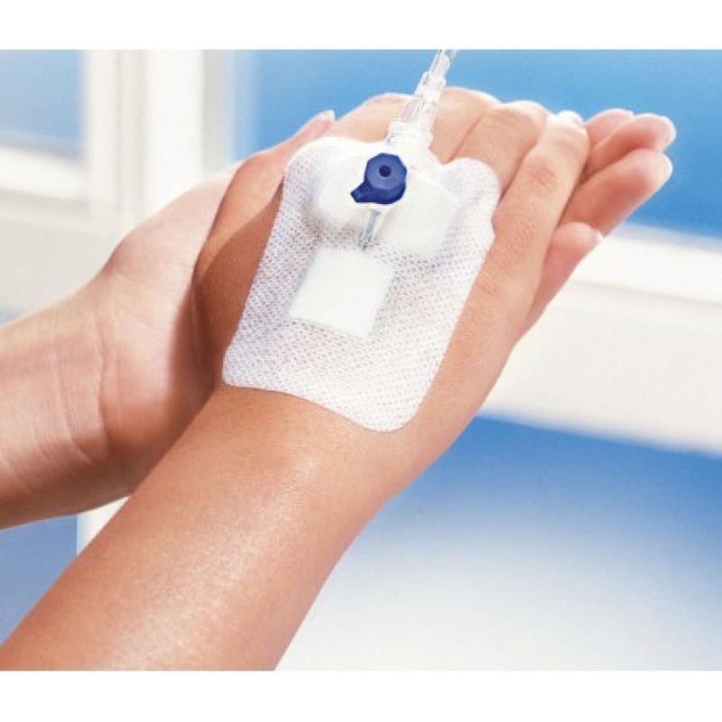 Пластир для канюль, тип "Лайтпор" (основа спанлейсу) для фіксації внутрішньовенного катетера 8,0 х 6,0см
