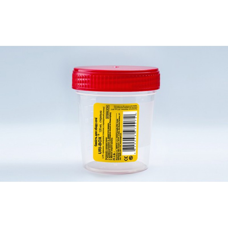 Емкость для забора мочи URI-BOX 120 мл, стерильная