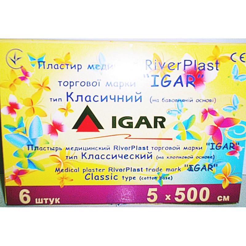 Пластир медичний RiverPLAST Класичний на бавовняній основі в котушці 5х500 см