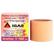 Пластир медичний RiverPLAST Ультрапор в котушці 3х500 см (12 шт. у пакованні)