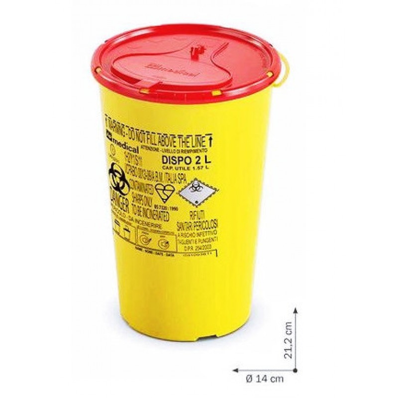 Контейнер для утилізації голок і медичних відходів Dispo 2 л