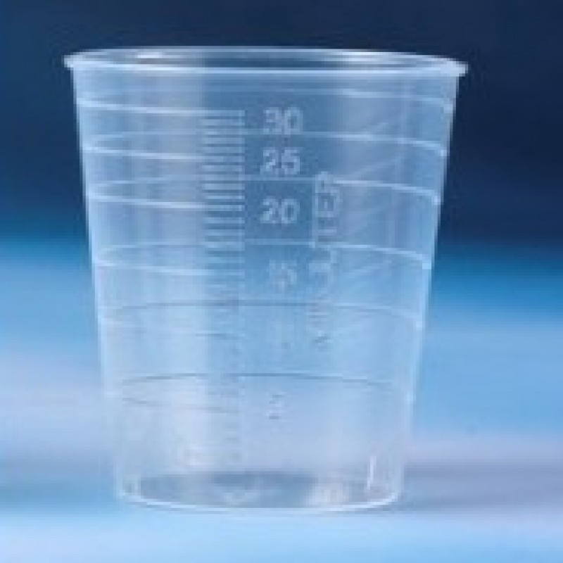 Стакан для приема лекарства без крышки 30 мл 