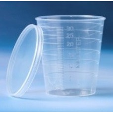 Стакан для приема лекарства с крышкой 30 мл 