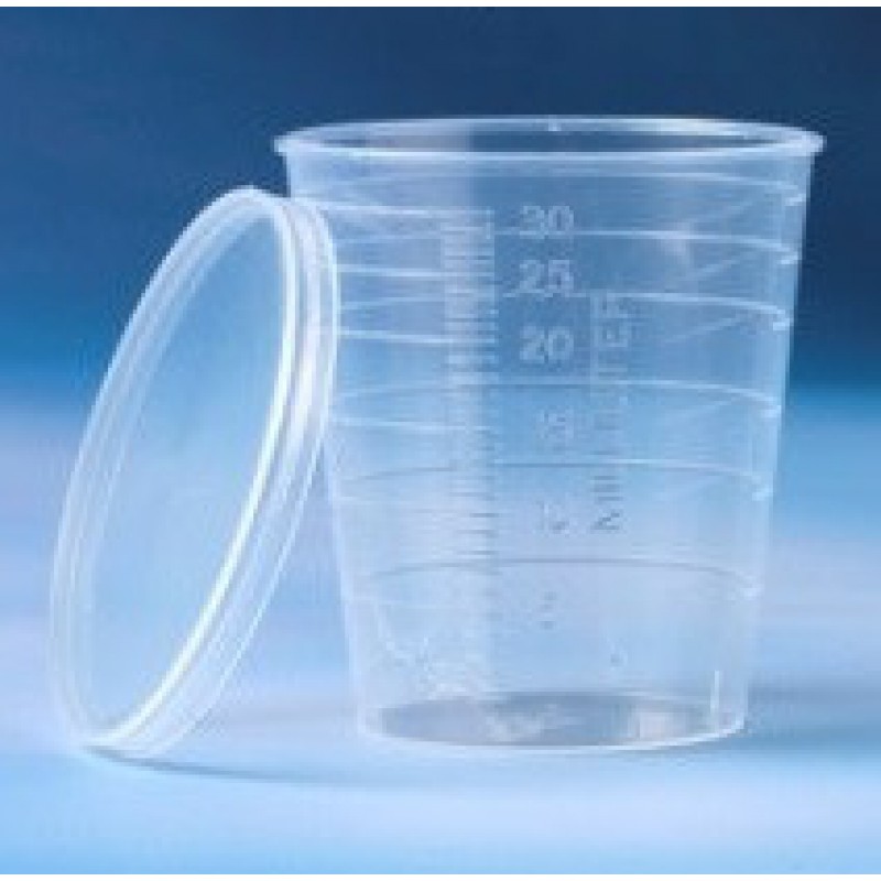 Стакан для приема лекарства с крышкой 30 мл 