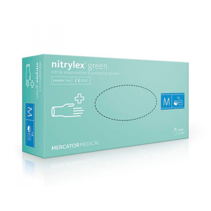 Нітрилові рукавички Nitrilex зелені (50 пар/100 шт.)