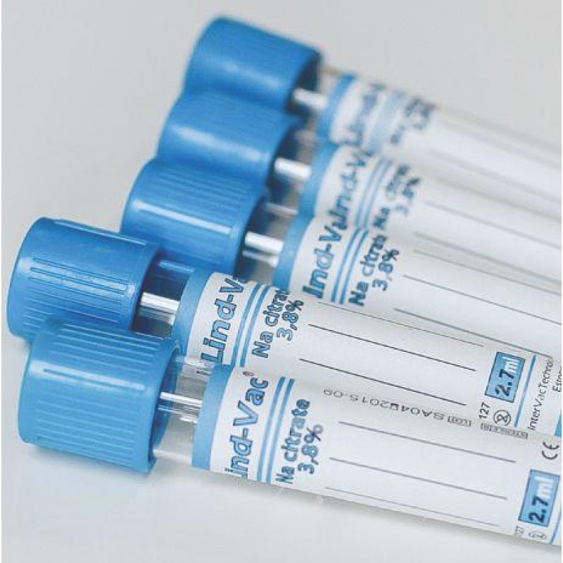 Пробирки "Lind-Vac" 3,8% Na цитрат 9,0 мл (50 шт. в упаковке)