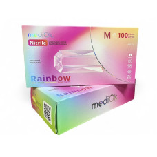 Нитриловые разноцветные перчатки Rainbow (50 пар/100 шт в упаковке)