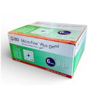 Шприц інсуліновий BD Micro-Fine Demi (Мікрофайн) U-100 0.3 мл голка G31 0.25 x 6 мм (100 шт.)
